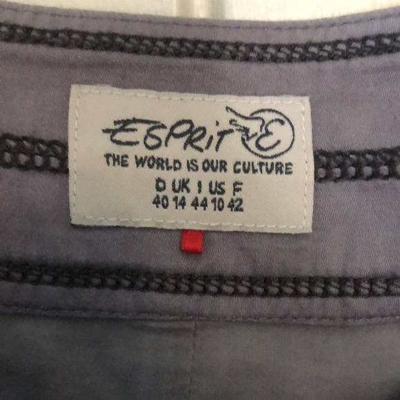 Esprit 100% cotton mid length lined skirt Size 10 - Picture 6 of 11